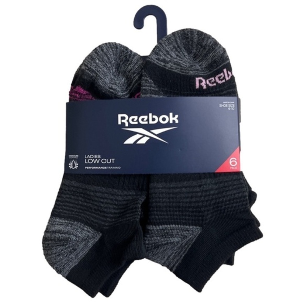 ⭐️ NWT- Reebok 6 pairs of low-cut socks- size 4-10